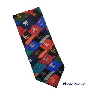 Vtg Surrey MLB Caps Mens Neck Tie‎